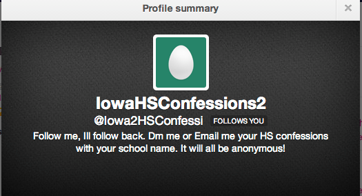 iowa confessions twitter page