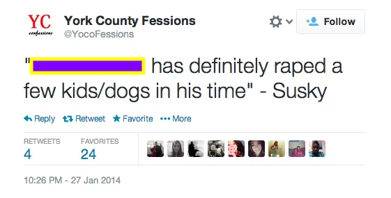 York county fessions twitter