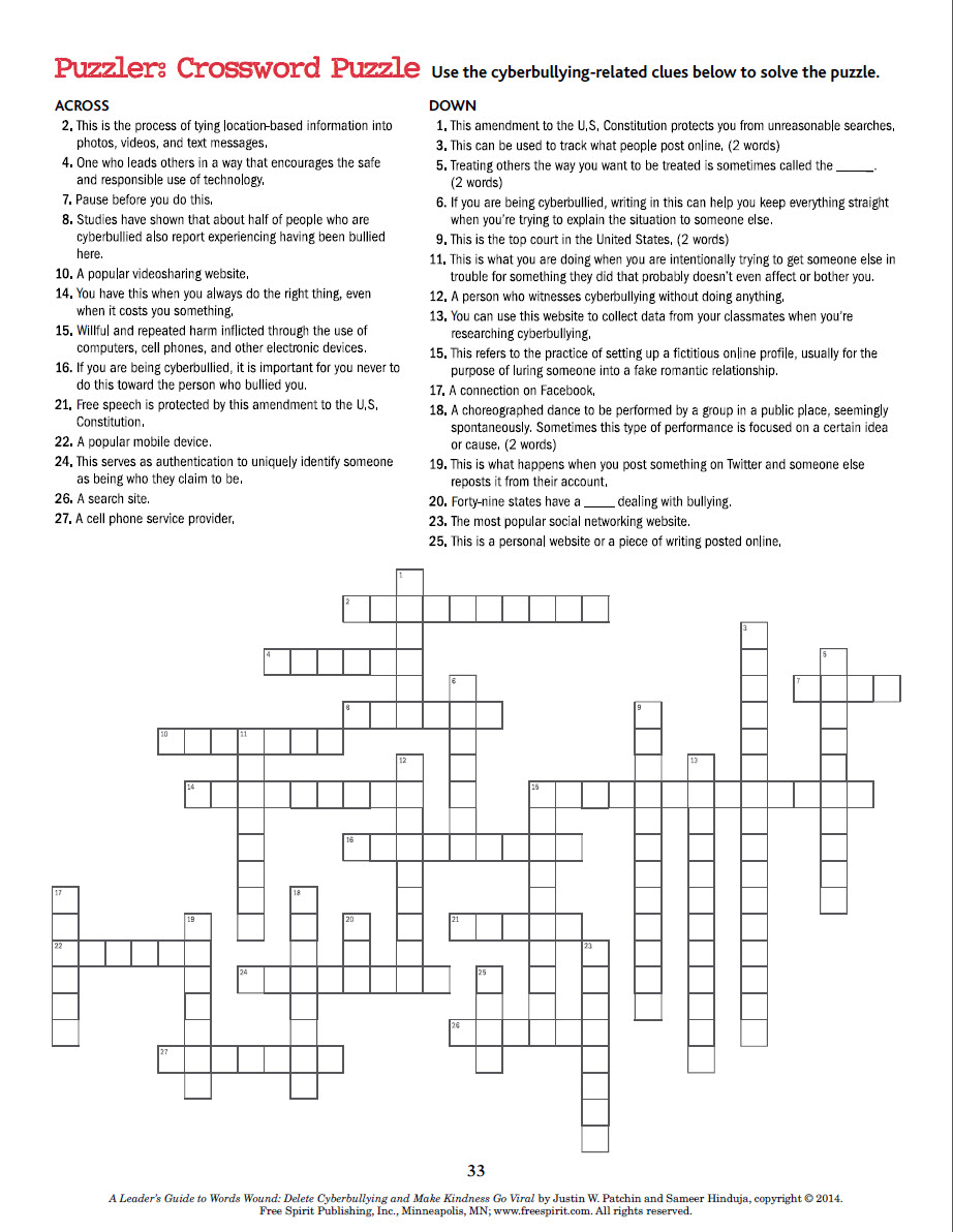 crosswords puzzles for teens