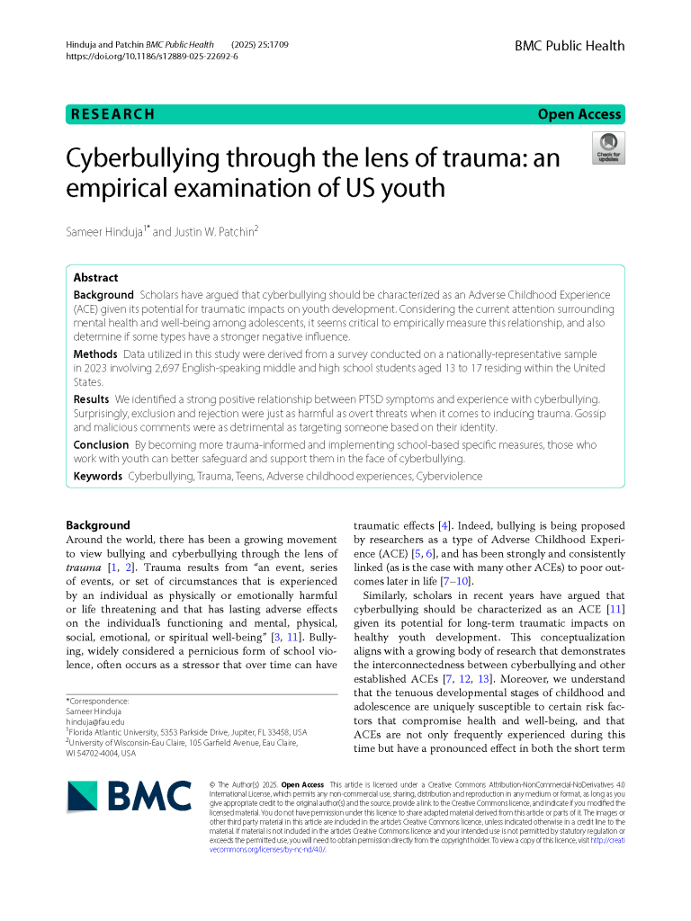 Online Aggression and PTSD Symptoms: New Findings on Traumatic Outcomes