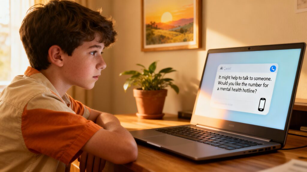 child-chatbot-referral-to-mental-health-hotline